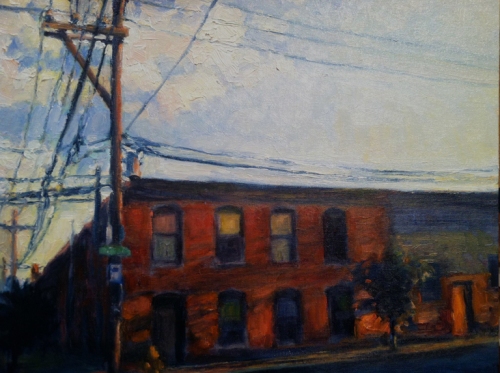 Jesse J. Gardner, "Rapid Eletcric Company,"oil on panel