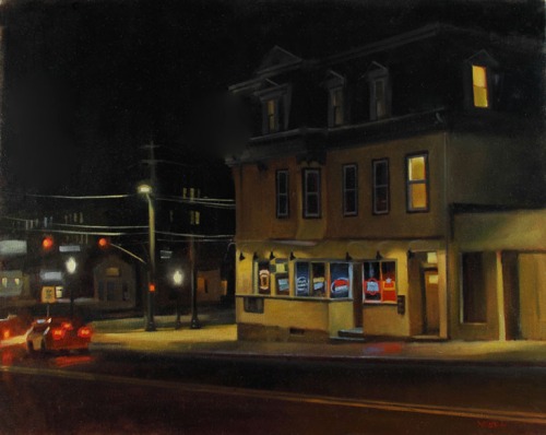 Kathleen Weber, "Tavern In Olneyville," 24 X 30 inches, oil on canvas